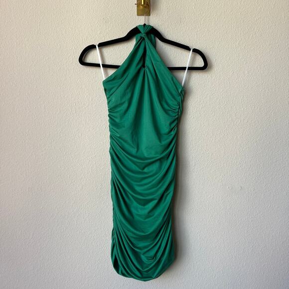 Princess Polly Masen Green Halter Mini Dress Size US 6 - Picture 2 of 6
